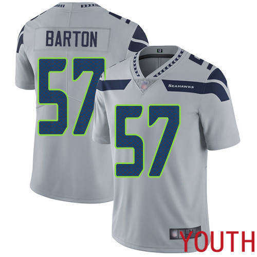 Seattle Seahawks Limited Grey Youth Cody Barton Alternate Jersey NFL Football #57 Vapor Untouchable